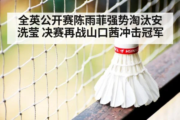 全英公开赛陈雨菲强势淘汰安洗莹 决赛再战山口茜冲击冠军